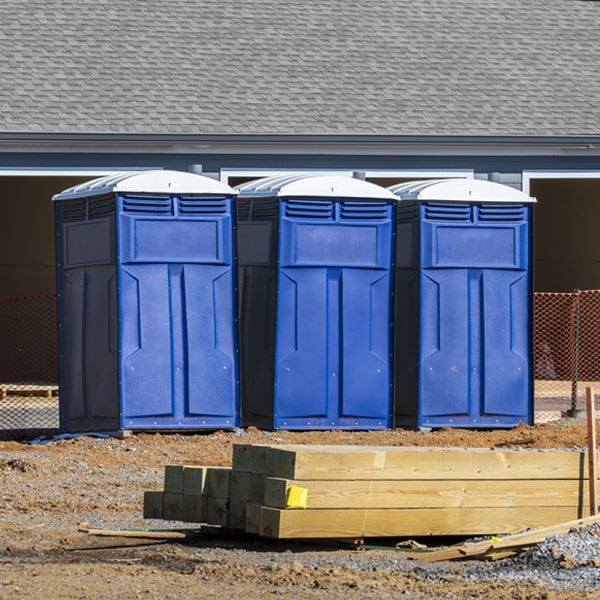 what is the expected delivery and pickup timeframe for the portable toilets in Adin